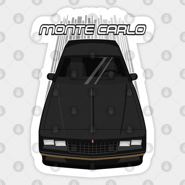 Chevrolet Monte Carlo 1984 - 1989 - black and gold Sticker by V8social
